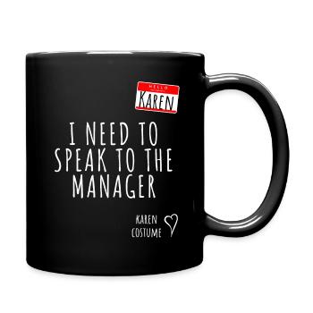 Karen Costume d’Halloween Parlez au directeur - Mug uni - noir - Droite