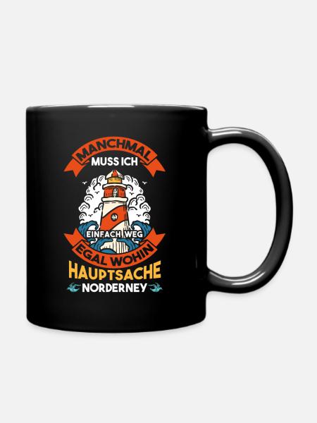 Norddeutschland Nordsee Norderney - Tasse einfarbig - Schwarz