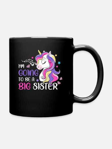I’m Going To Be A Big Sister Unicorn - Mug uni - noir