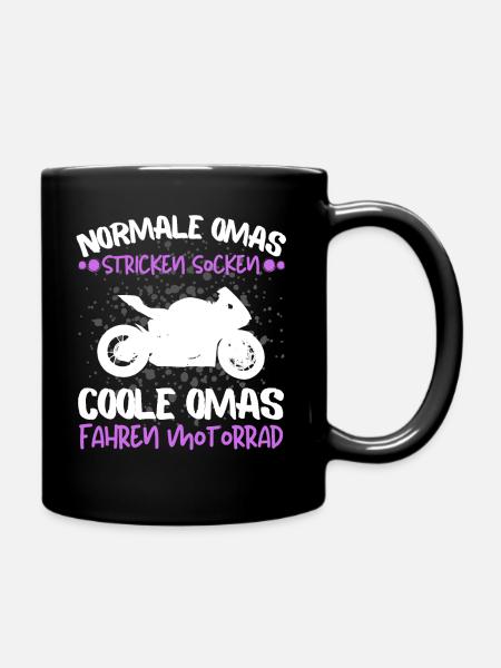 Lustiger Bikerin & Motorrad Bike Spruch für - Tasse einfarbig - Schwarz