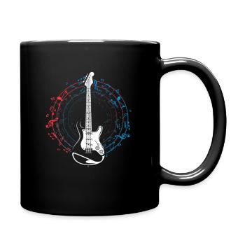 Guitare électrique Instrument musique guitariste guitare - Mug uni - noir - Droite