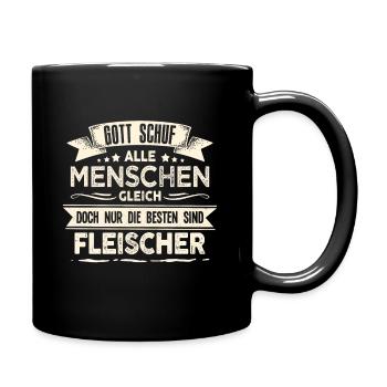 Fleischer Fleisch - Tasse einfarbig - Schwarz - Rechts