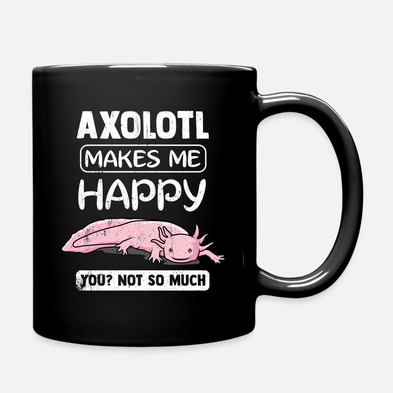 Axolotl Aquarium - Full Colour Mug - black