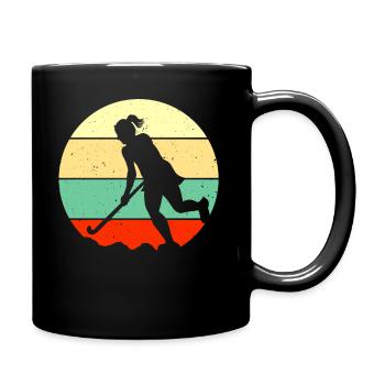 Retro Field Hockey Player Coach Goalkeeper Sport F - Tasse einfarbig - Schwarz - Rechts