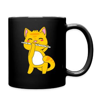 Flûte - Mug uni - noir - Droite