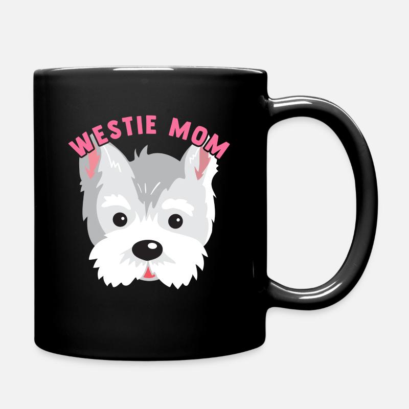 Westie Mom West Highland Terrier Cadeau - Mug uni - noir