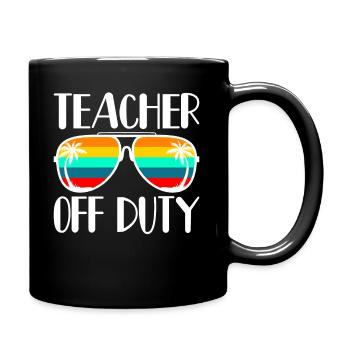 Teacher Off Duty enseignants vacances plage d’été - Mug uni - noir - Droite