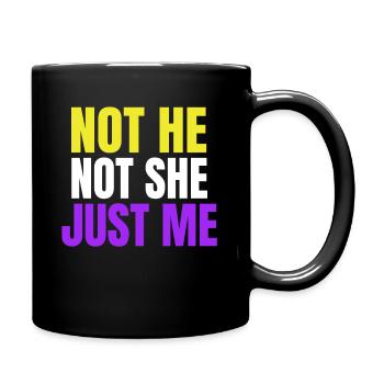 Lustig Nichtbinär und Genderqueer Stolz LGBTQ - Tasse einfarbig - Schwarz - Rechts
