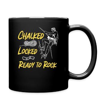 Rock Climbing Climber Chalked - Tasse einfarbig - Schwarz - Rechts