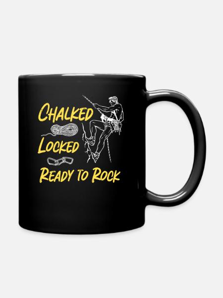 Rock Climbing Climber Chalked - Tasse einfarbig - Schwarz