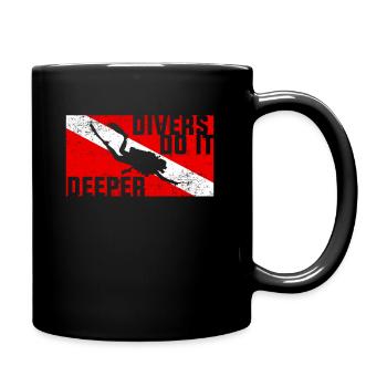 Scuba Diving Diver Dive Flag - Full Colour Mug - black - Right