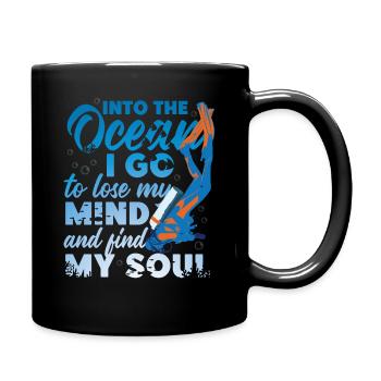 Scuba Diving Diver Into The Ocean - Mug uni - noir - Droite