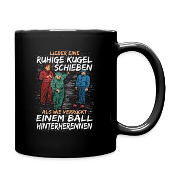 Boule Boccia Petanqu Design Boule Spieler - Tasse einfarbig - Schwarz - Rechts