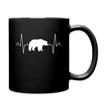 Bear Heartbeat - Full Colour Mug - black - Right