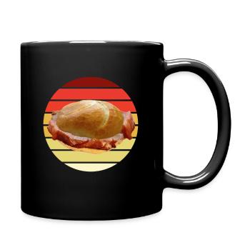 Leberkas Leberkäse Leberkässemmel Fleischkäse - Tasse einfarbig - Schwarz - Rechts