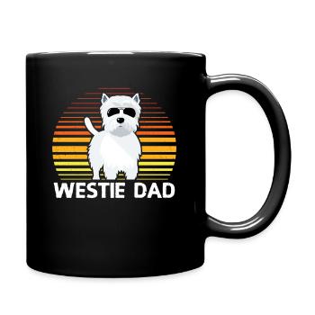 Papa de Westie | West Highland White Terrier Cadeau - Mug uni - noir - Droite