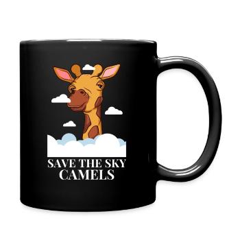 Save The Sky Camels - Tasse einfarbig - Schwarz - Rechts