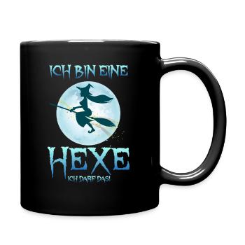 Ich Bin eine Hexe ich darf Das - Tasse einfarbig - Schwarz - Rechts
