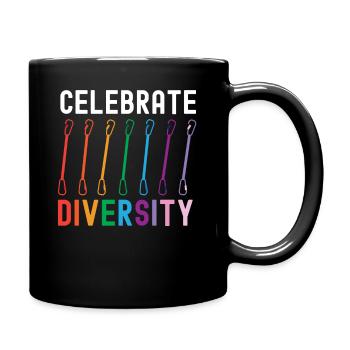 Rock Climbing Climber Rainbow - Mug uni - noir - Droite
