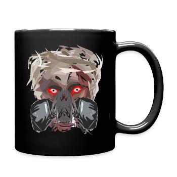 zombie lackierer kopf mit lackiermaske - Tasse einfarbig - Schwarz - Rechts