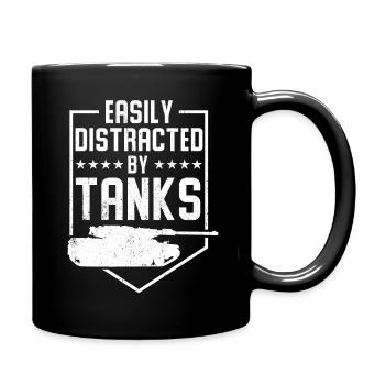 Panzer Geschenk Army Panzerwagen Militär Armee - Tasse einfarbig - Schwarz - Rechts
