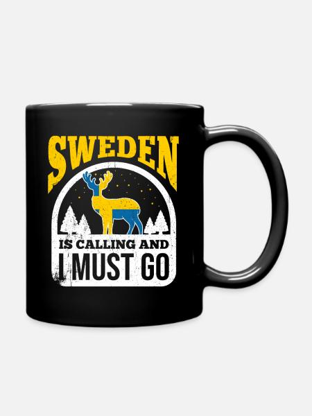 Sweden - Full Colour Mug - black