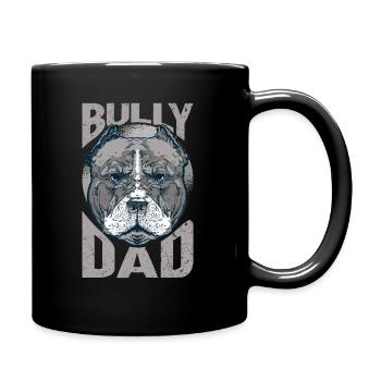 American Bully Dad Dog Owner - Full Colour Mug - black - Right