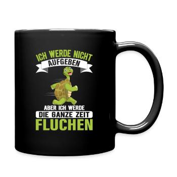 Läufer Joggen Marathon Schildkröte Langsam Jogger - Tasse einfarbig - Schwarz - Rechts