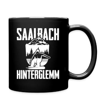 Saalbach Hinterglemm Snowboard Alps Mountains - Full Colour Mug - black - Right