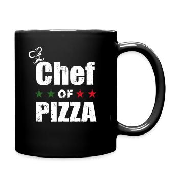 Chef Of Pizza - Italy Pizzeria Pizza Chef - Full Colour Mug - black - Right