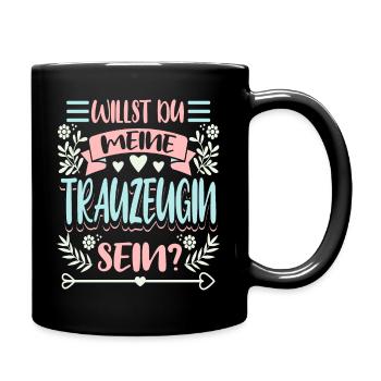 Veux-tu être Mon témoin d’mariage - Mug uni - noir - Droite