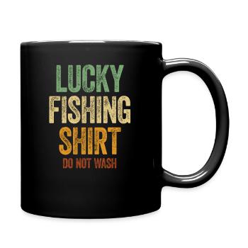 Lucky Fishing Shirt Do Not Wash Fisherman Gifts - Full Colour Mug - black - Right