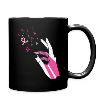 Breast Cancer Breast Cancer Month Breast Cancer Loop - Full Colour Mug - black - Right