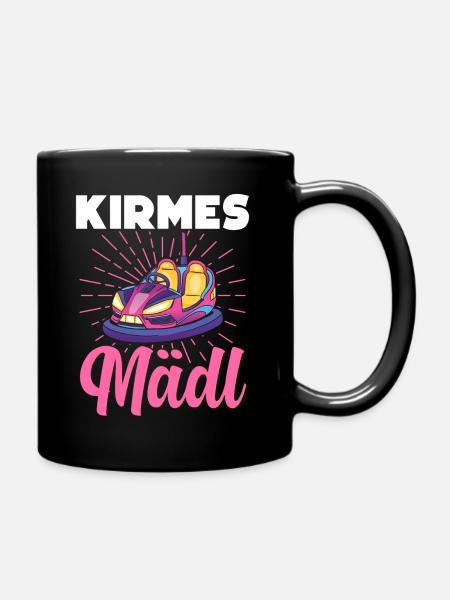 Kirmes Mädl Schausteller Jahrmarkt - Tasse einfarbig - Schwarz