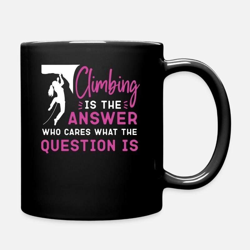 Rock Climbing Climber Girl - Tasse einfarbig - Schwarz