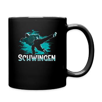 Schwingen Schweiz Sport - Tasse einfarbig - Schwarz - Rechts