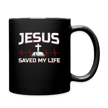 Jesus - Tasse einfarbig - Schwarz - Rechts