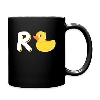Rente Ente Ruhestand Renteneintritt Opa Oma - Tasse einfarbig - Schwarz - Rechts