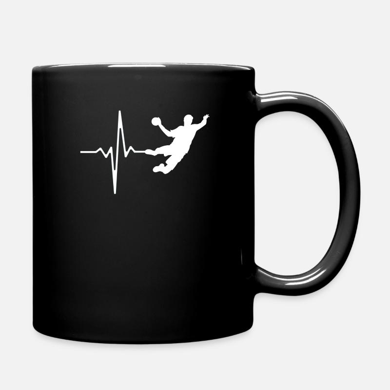 Handball Handball Herzschlag - Tasse einfarbig - Schwarz