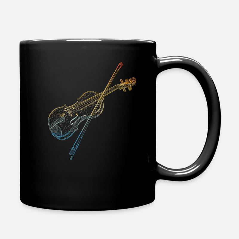 Violine Geige - Tasse einfarbig - Schwarz