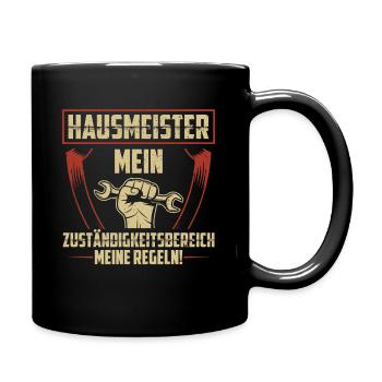 Hausmeister | Facility Manager Hauswart Geschenk - Tasse einfarbig - Schwarz - Rechts