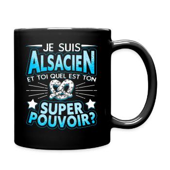 Alsace Alsacien - Mug uni - noir - Droite