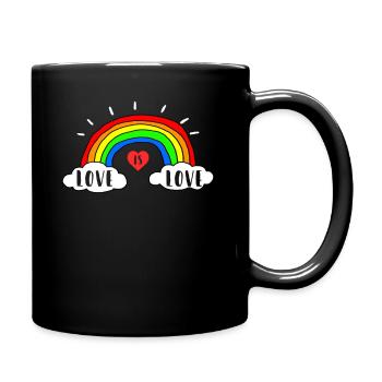 Bisexual LGBT Apparel - Full Colour Mug - black - Right