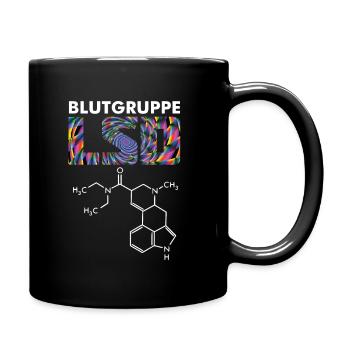 Blutgruppe LSD Strukturformel psychedelisch - Tasse einfarbig - Schwarz - Rechts
