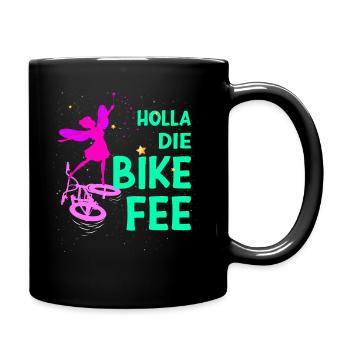 "Die Tanzende" Holla die Bikefee | Biker Fee - Tasse einfarbig - Schwarz - Rechts