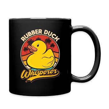 Rubber Duck Whisperer Gummiente Quietscheente - Tasse einfarbig - Schwarz - Rechts