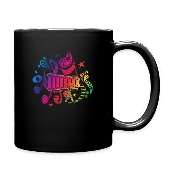 Xylophone Rainbow Musical Notes Music Xylophonist - Full Colour Mug - black - Right