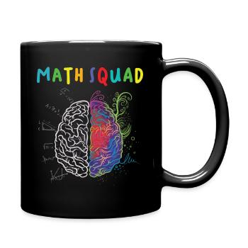 Math Squad Math Professeur de cerveau artistique et logique - Mug uni - noir - Droite