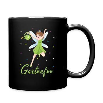 Gartenfee Gärtnerin Hobbygärtner Garten Chefin - Tasse einfarbig - Schwarz - Rechts