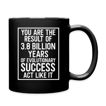 3 8 Millarden Evolution Biologe Biologie Bio Spruc - Tasse einfarbig - Schwarz - Rechts